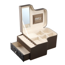 luxury jewellery organizer storage custom logo jewelry boxes with pouch drawer